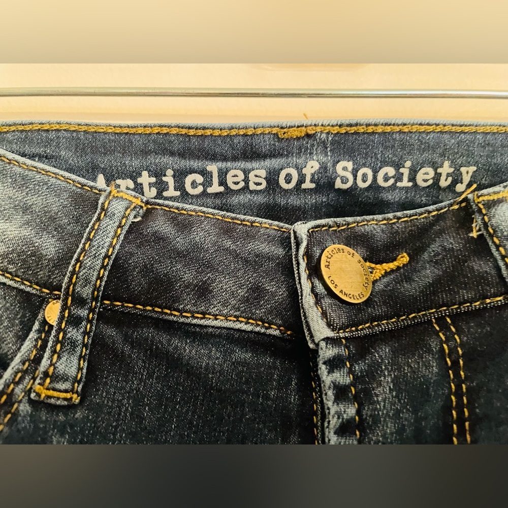 Articles Of Society Womens Casual Stretch Skinny Blue Denim Jeans Size 24 - Picture 2 of 6